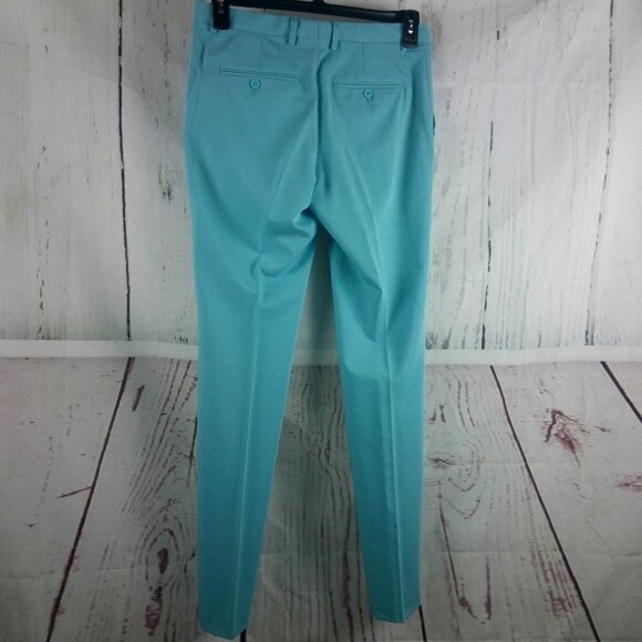 Boohoo Man 36R Polyester Blend Skinny 2 Button Teal 2pc Suit - Picture 4 of 15
